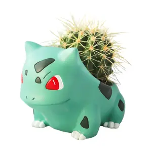 4'' Bulbasaur Planter Pot - Perfect Mini Sized Gift for Succulent Lovers and Poke Enthusiasts - Cute Small Polycarbonate Ceramic Plant Pot