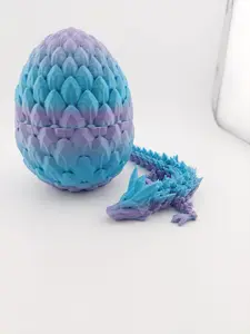12 Inch Crystal Dragon And Matching Egg! - Articulated - Cinderwing3d - 3D Printed Dragon - Unique Gift
