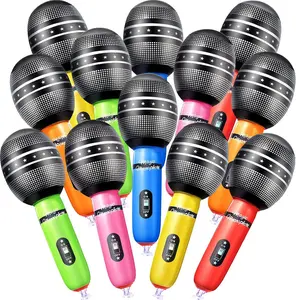 30 Pcs Inflatable Microphones 9.4 Inch Blow up Plastic Fake Microphone Props Toys for Karaoke Musical Concert 80s 90s Singer Birthday Party Christmas Cosplay Stage Decoration Supplies - Home Improvement.
