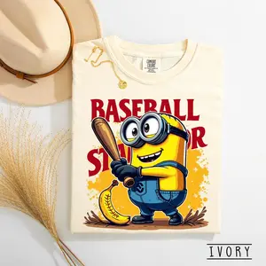 Minions Baseball Shirt, Universal Studios Comfort Colors Disneyland Trip Tee, Gru's Baseball Academy Apparel