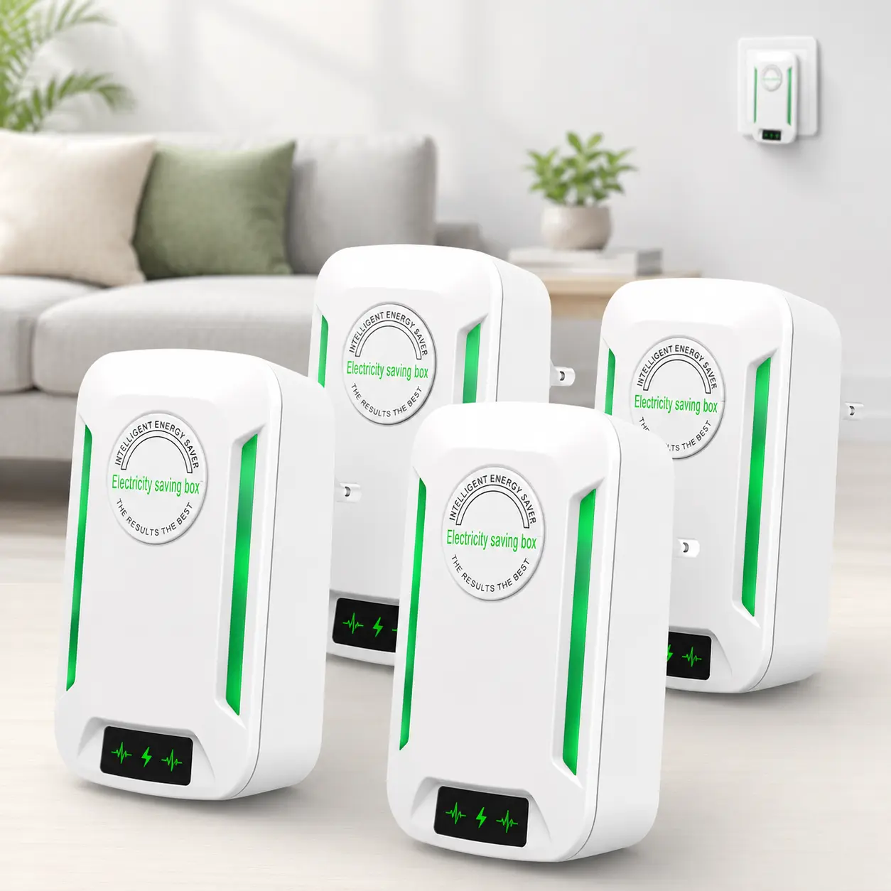 DOMIRE 4PCS Compact Indoor Plug-In Device with Built-In Indicator Light, US Plug Style for Home, Bedroom, Office and Dorm