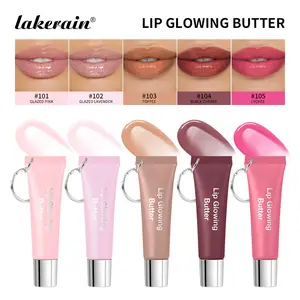 Lakerain 5pcs Tinted Lip Glowing Butter Balm - Conditioning Vegan Lip Balm for Instant Moisture, Shine & Hydration - Sheer-Tinted, Soothing Skincare
