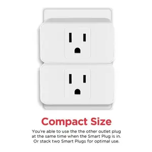 Ematic PL220D Smart Plug, No Hub Required, 2 Pack (White) - New