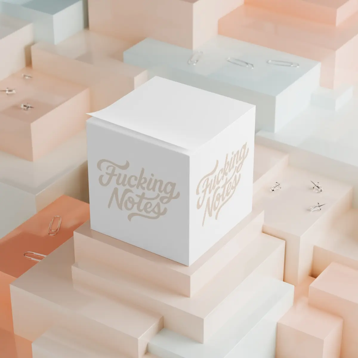Customizable 'F*cking Notes' Sticky Note Cube