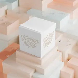 Customizable 'F*cking Notes' Sticky Note Cube