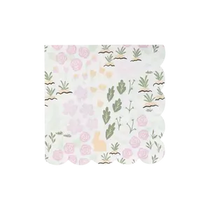 Garden Scatter Paper Cocktail Napkins, Tableware Packaged Napkins for Home Dining