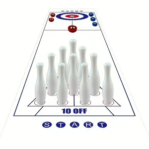 Fun Curling Game Set, Tabletop Ice Hockey Toy, Family Board Games, Includes 6 Skate Puck Models, Perfect Gift for Christmas Halloween Thanksgiving