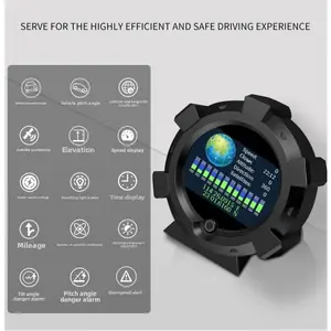 Digital Car Slope Meter with Altimeter, Electronic Compass, GPS Level, and HUD Display for Outdoor Adventure