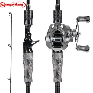 Sougayilang Centron Lite Casting Combo with IM6 Graphite 2Pc Blanks, Stainless Steel Guides, Ceramic Rings & Contoured EVA Handles Fishing Tackle