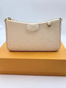 Pre-owned Louis Vuitton Leather Shoulder Bags Shoulder Bag Easy Pouch On Strap Monogram Embossed Cowhide Crossbody Bag