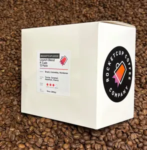RocketCup Coffee Company Launch Blend Single Serve K-Cups Beverage 12 Packs Limited Quantity 80mg Caffeine No Calories