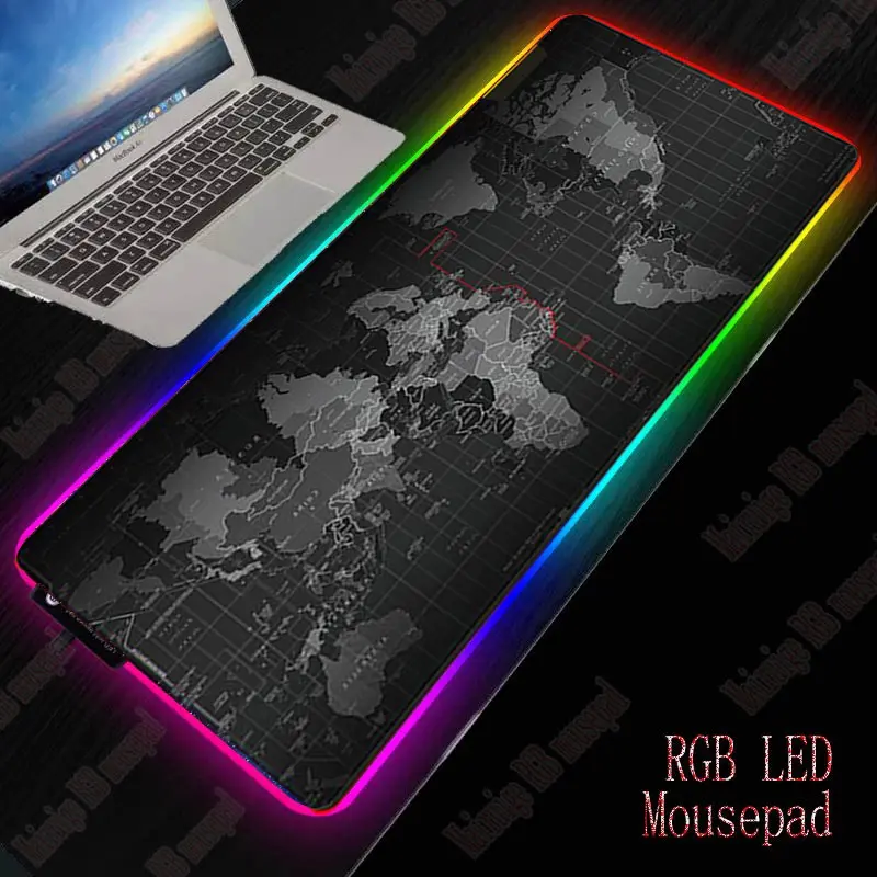 USA RGB LED Extra Large size Soft Gaming Mouse Pad Oversized Glowing 31.5x12 inch