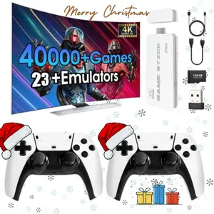 Festive Retro Gaming Console 40000+ Games 28 Emulators 4K HDMI Dual Controllers Plug Play Christmas Gift gaming  stick  games