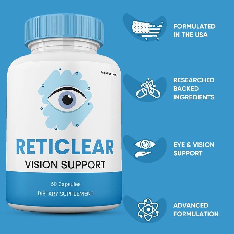 Reticlear Vision Capsules, for Vision, Clarity & Eye Health Support (2 Pack)
