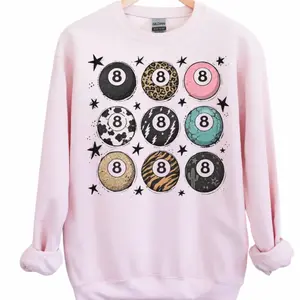 8 Ball Grid Graphic Sweatshirt, T-shirt, Vintage Streetwear T-Shirt, Retro Unisex Pullover
