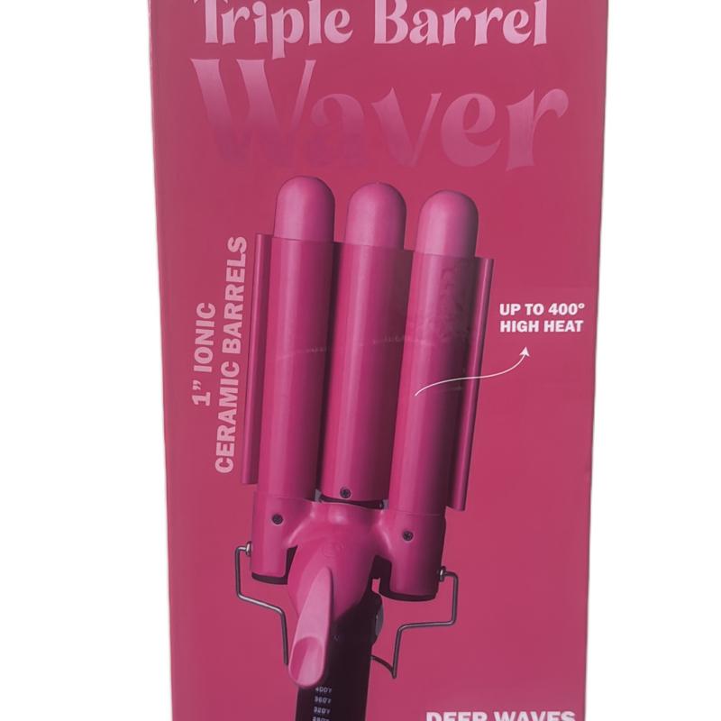 Triple Waver Ceramic Barrel Waver for Up to 400° High Heat with Comfortable Design