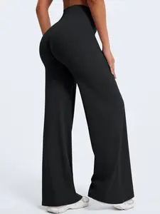 31.5'' Inseam Loose Casual Straight High Waisted Leggings for Women, Workout Leggings Womens No Front Seam Straight Leggings High Waist Buttery Gym Yoga Pants, Yoga Pants Women High Waist Stretch Casual Soft Straight Leg Bottoms