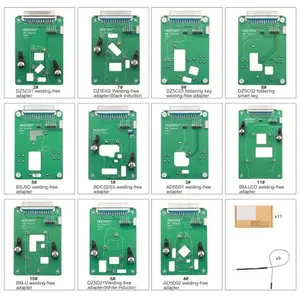 Keydiy 11PCS Solderless Circuit Board Adapter Set for BDC & MQB Series, Universal Replacement Clamps Work with KD-MAX Key Programmer