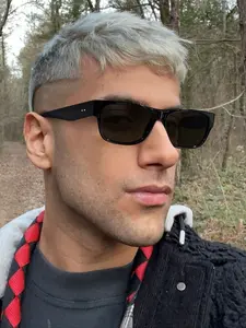 Men's Fashionable Rectangular Sunglasses, Classic Casual Style, PC Lenses, Lightweight Durable, Ideal for Work Commute, Daily Wear, High Quality Sunglasses