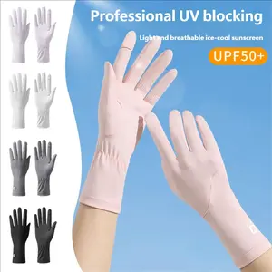 Sun Protection Gloves Summer Extended Wrist Support Extra Stretch Touchscreen Compatible Outdoor Palm Wear Resistant Fashionable Women