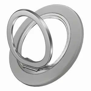 Strong Magnetic New Phone Ring Holder 360° Rotation Grip Stand Kickstand for All Mobile Phones Removable Two-Sided Magnet Compatible with Magsafe Cases for iphone 17/16/15/14/13/12/ Series and Android Smartphones Magnetic Phone Mount
