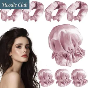 4-Pack No Heat Overnight Curlers Satin Heatless Curling Rod Headband Set with Caps Soft Foam Hair Curlers for Women Sleep In Curling Tool for All Hair Types Heatless Waves Styling Hair Accessories Curling Kit Gift Idea Beauty Hair Tool Set