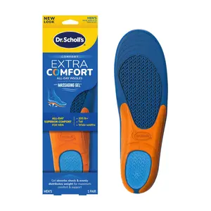 Extra Comfort All-Day Insoles with Gel, Trim to Fit , Mens Shoe Sizes 8-14, 1 Pair