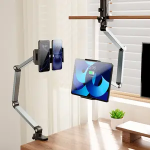 Heavy-Duty Adjustable Cantilever Stand for Phone Tablet iPad Laptop Stable Mechanical Arm Ideal for Live Streaming Desktop Use