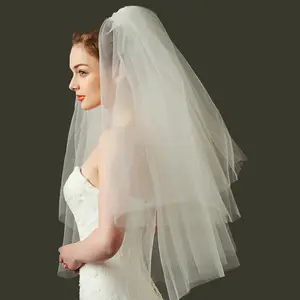 Bridal Veil - Premium Fluffy Tulle, Multi-Layered Wedding Fashion Accessory