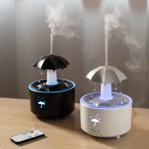 Rotatable Umbrella Humidifier and Essential Oil Diffuser, Dual Function Aromatherapy with 300ML Water Tank, 7-Color Night Light, Perfect for Home Bedroom Aromatherapy