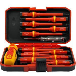 insulated screwdriver tool kit, multipurpose professional hand tool set, durable screwdriver set for home and office use, hardware, tool box, heavy duty, diy screwdriver, replaceable screwdriver bits, multifunctional screwdriver, industrial tools
