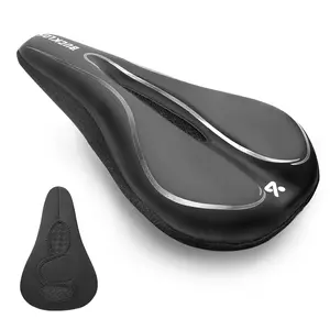 BUCKLOS Comfortable Bike Seat Cushion for Men Women Wide Bicycle Saddle Soft Memory Foam Padded Replacement Seats Fit for Peloton, Exercise Bikes, Ebike,Cruiser cycling pedal assist cover