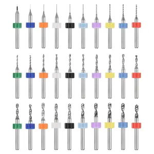 0.1mm-3mm Micro Drill Bits Set Carbide Tungsten Steel 135° Mini Small Bits Print Circuit Board Drilling Tool for CNC Engraving Precision Machinery