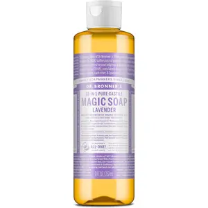 Dr. Bronner's Pure-Castile Magic Liquid Soap (Lavender, 8 Ounce) – Made with Regenerative Organic Certified Oils – For Face, Body Wash, Baby Soap & Sensitive Skin – Concentrated, Vegan, Non-GMO
