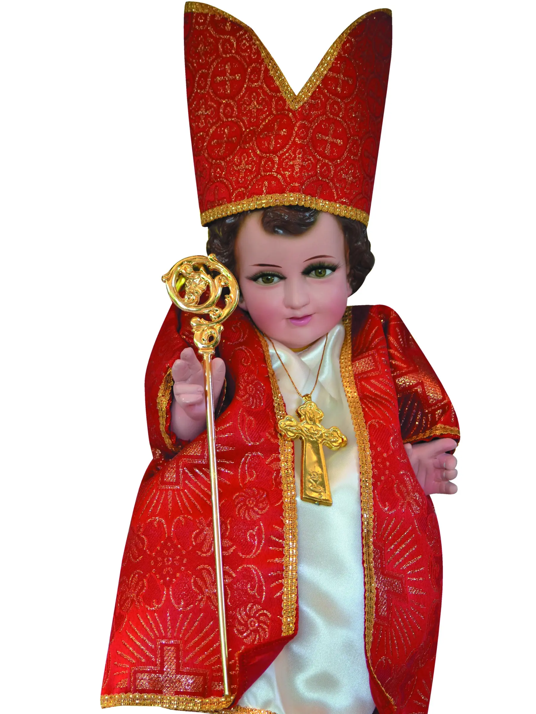 Handmade Outfit of Juan Pablo II for Child God Design and Handcrafted Embroidery