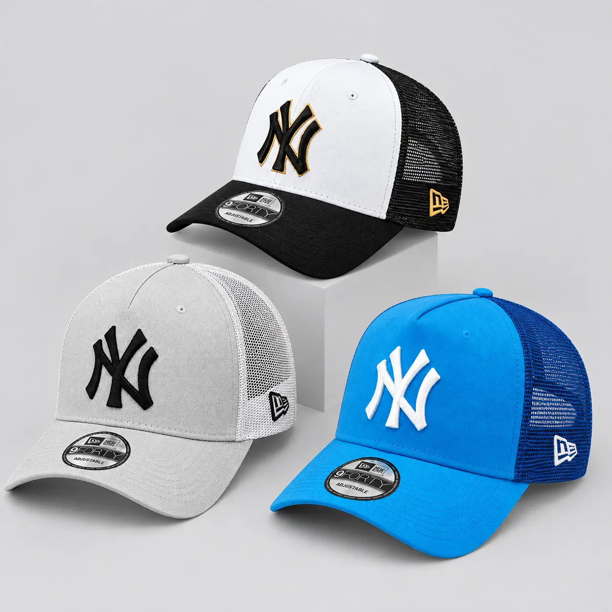 MLB NY Yankees LA Dodgers Mesh Trucker Classic Baseball Hat - Casual Weekend Outdoor Cap MLB NY Yankees LA Dodgers Mesh Trucker Classic Baseball Hat - Casual Weekend Outdoor Cap