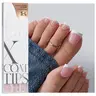 BTArtboxnails XCOATTIPS Soft Gel Press On Toenails Kit - 160pcs Real Square Pink French Style, 6 Sizes for Short Thumbs & Adult Beds, Easy to Remove Grease, DIY Nail Art for Women (toenails-bfs-kit-pink253-real square)