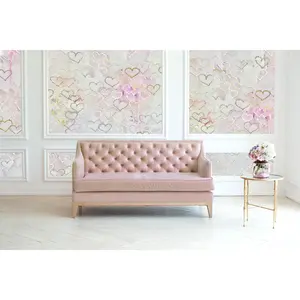 "Blush Heart Flutter" Wallpaper | Oversized Wall Mural Design By Vivian Ferne