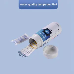 Nine in One Test Paper for Fish Tank Water Quality Detection pH Value Ammonia Nitrogen Nitrite Residual Chlorine Rapid Monitoring for Sea and Fresh Water Tanks