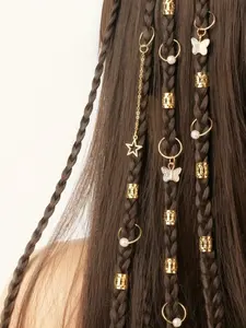 Boho Style Butterfly & Star Design Hair Accessories Set, Fashionable Hair Accessories for Women & Girls, Elegant All-match Fashion Accessories for Daily Wear