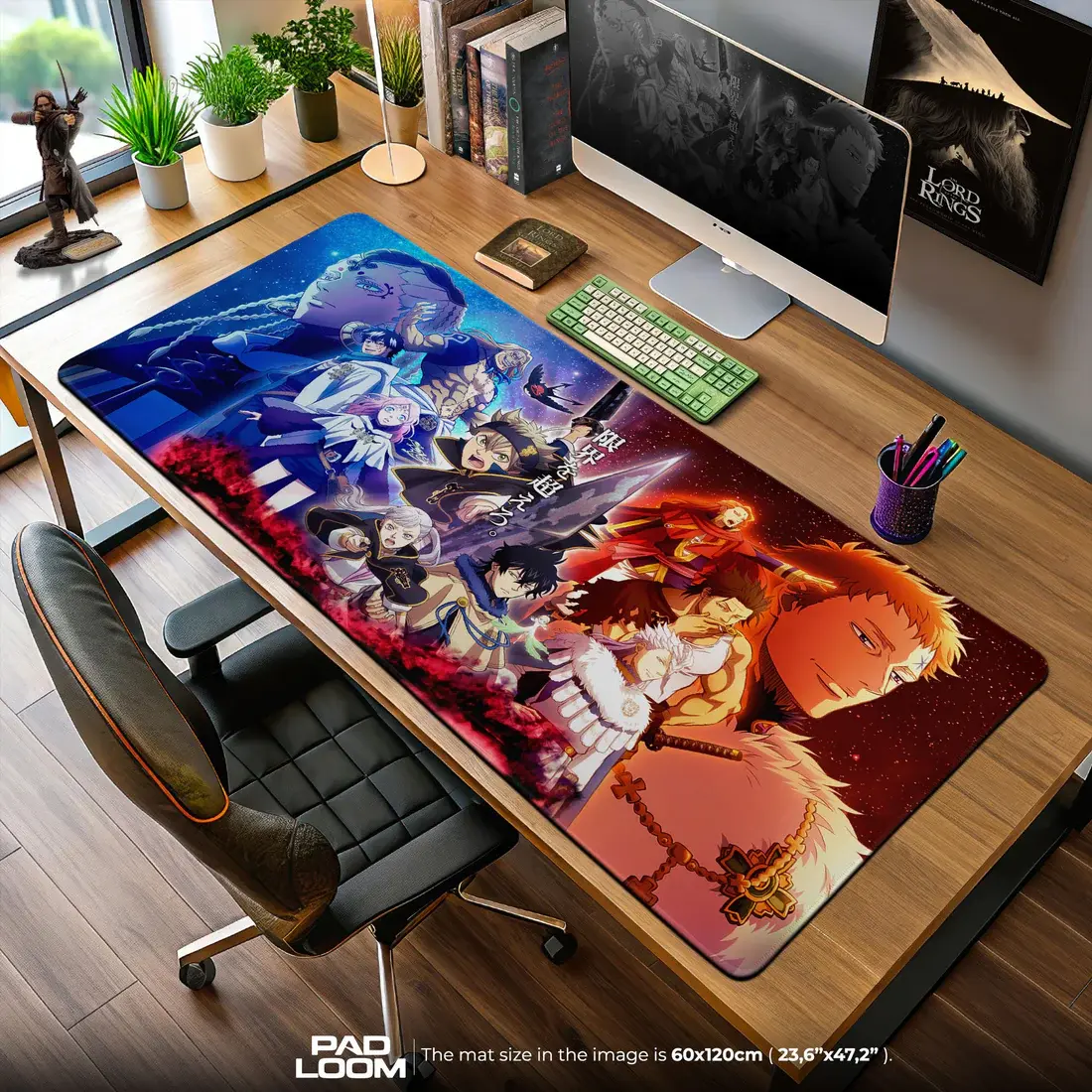 Black Clover Magic Knights Mouse Pad, Anime Gaming Desk Mat