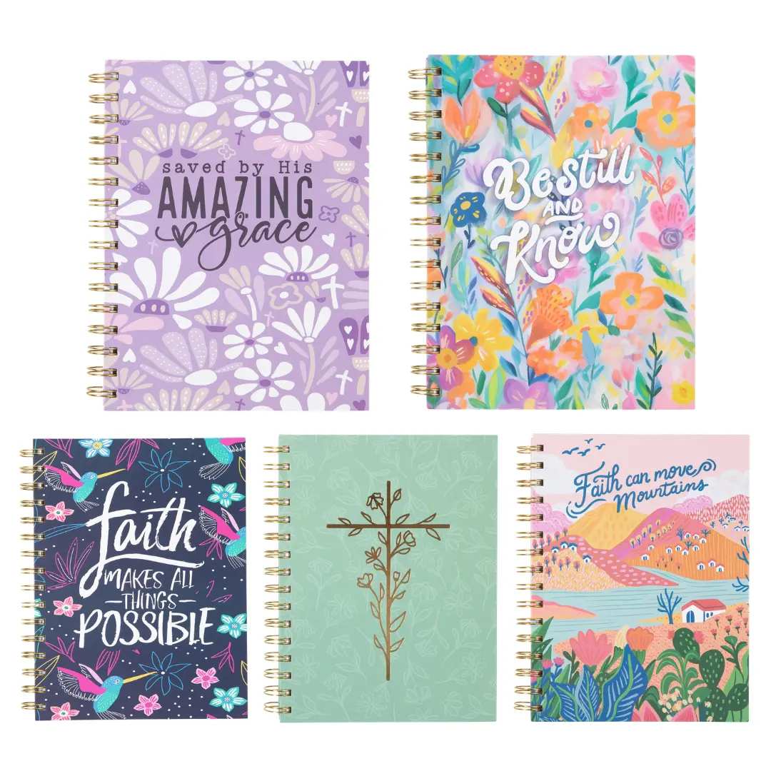 Love in Faith Spiral Journal - Stylish Faith-Inspired Office Notebook with Inspiring Bible Verses for Daily Thoughts, Scripture Notes, Goal Setting