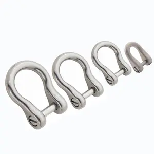 Pure Titanium U Shaped D Ring Carabiner Nonlocking Keychain DIY Key Ring Accessories for Hiking Outdoor Gift