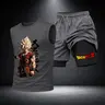Men’s Black Workout Set Sleeveless Tank Top & Sports Shorts 2-Piece Gym Outfit