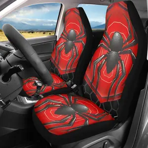 2 Piece Car Seat Covers Set, Spider Print, High Comfort, Universal Fit, Durable Design, Enhance Interior Style, Suvs & Vans