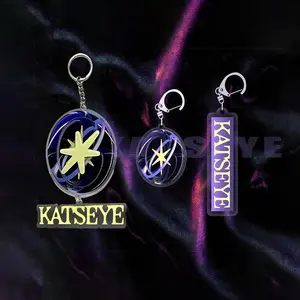 Katsue Style Acrylic Keychain, High-Quality Durable Design, Perfect Gift Accessory for Bags & Keys, Trendy Fashion Statement Piece