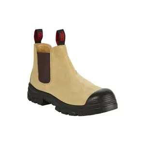 Hard Yakka Mens Grit Suede Sand Pull Up Boots Steel Cap Work Safety Y60087