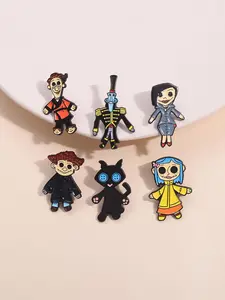 Cute Cartoon Design Brooches, Fashion Alloy Badge for Clothes & Hat & Backpack Decor, Pins for Adults, Durable Metal Pins, Trendy All-match & Exquisite Accessories for Birthday Gift, Halloween