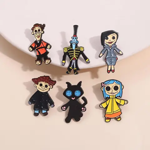 Cute Cartoon Design Brooches, Fashion Alloy Badge for Clothes & Hat & Backpack Decor, Pins for Adults, Durable Metal Pins, Trendy All-match & Exquisite Accessories for Birthday Gift, Halloween, Fashion Accessory