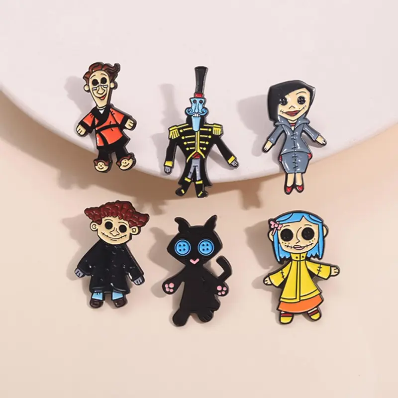 Cute Cartoon Design Brooches, Fashion Alloy Badge for Clothes & Hat & Backpack Decor, Pins for Adults, Durable Metal Pins, Trendy All-match & Exquisite Accessories for Birthday Gift, Halloween, Fashion Accessory
